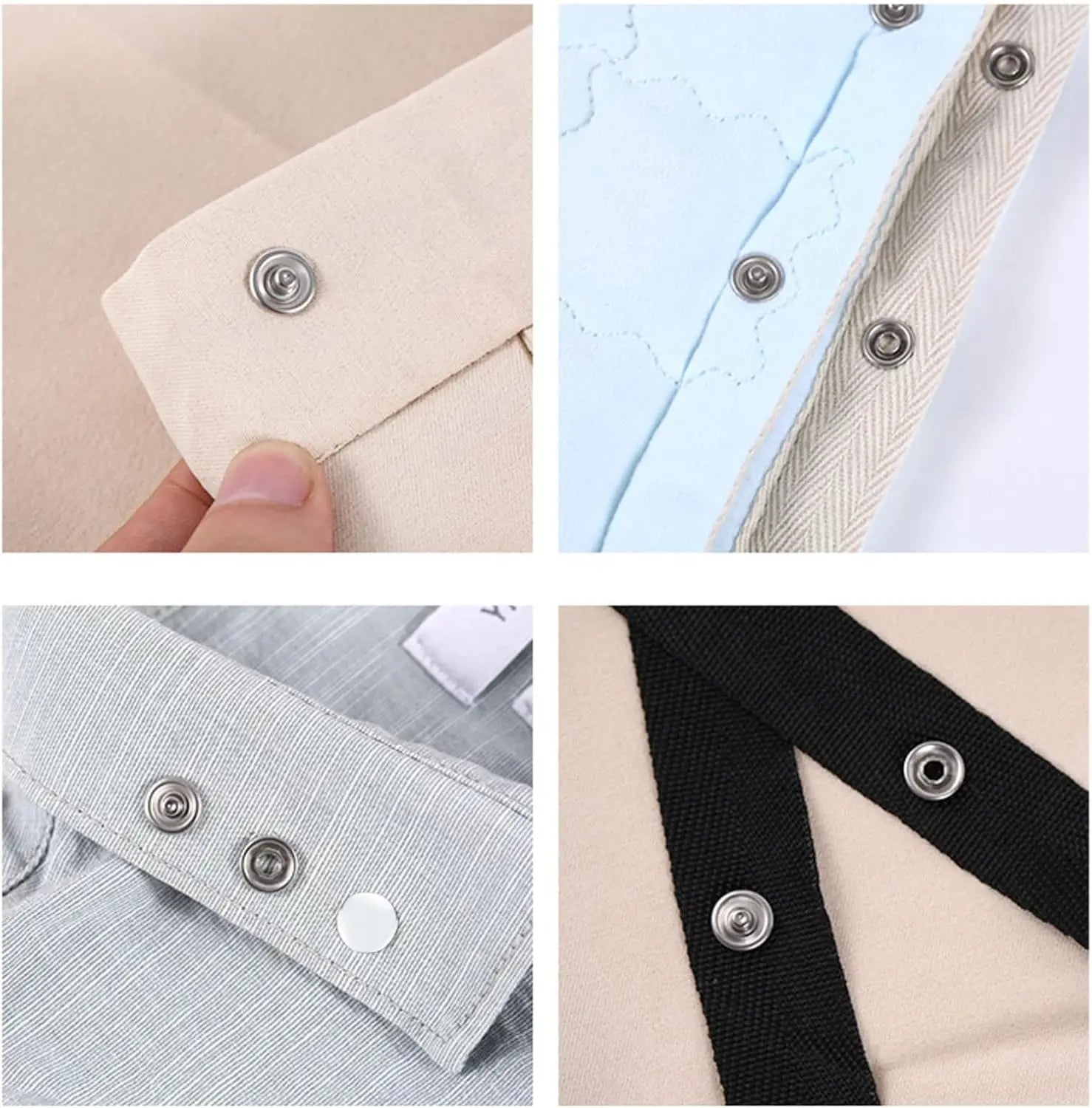 100 pc Colorful Metal Snap Button Fastener Kit