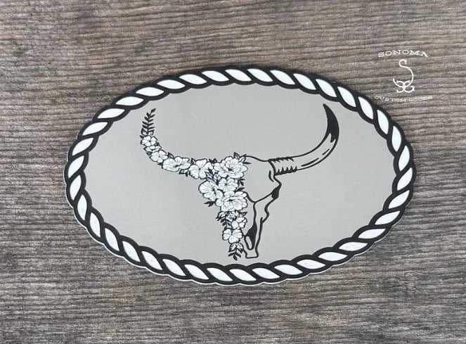 Floral Bull Skull Rope Border - 5 colors - Partner Collection