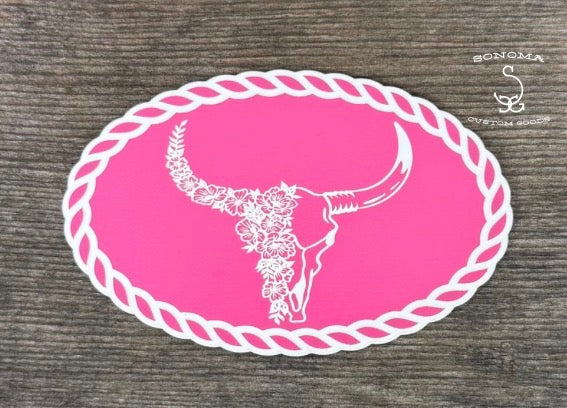 Floral Bull Skull Rope Border - 5 colors - Partner Collection