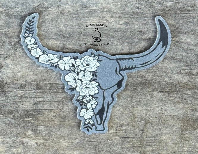 Floral Bull Skull Contour - 5 colors - Partner Collection