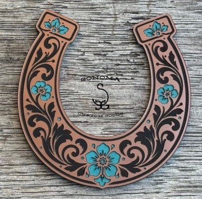 Floral Horseshoe - 2 engrave combos- Partner Collection