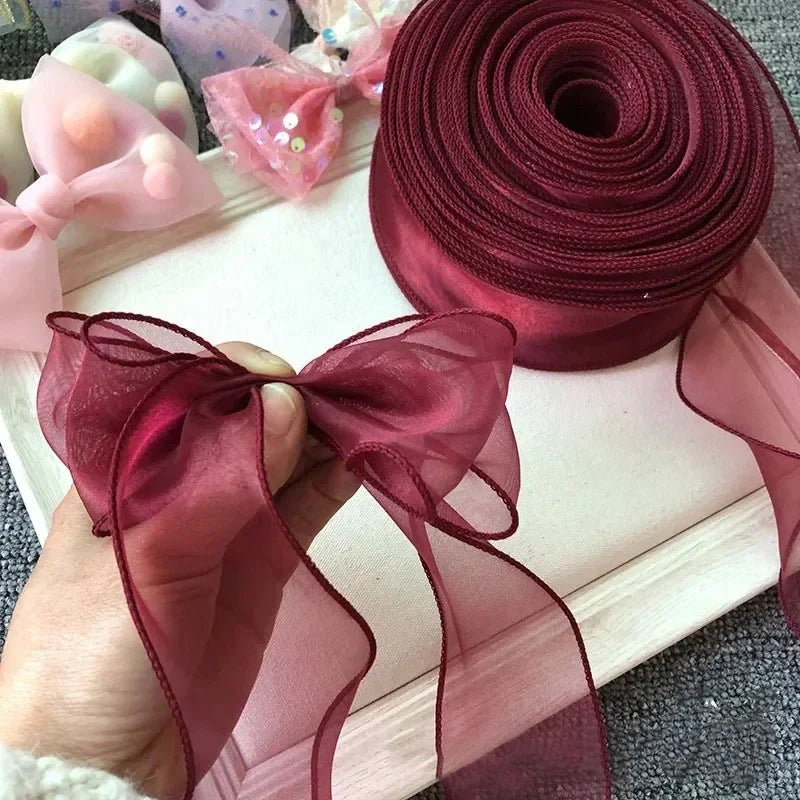 5M Organza Ribbon Wavy Edge