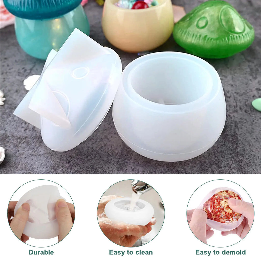 3D Mushroom Storage Box Silicone Mold