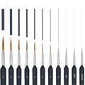 11Pcs Black Detail Paint Brush Set