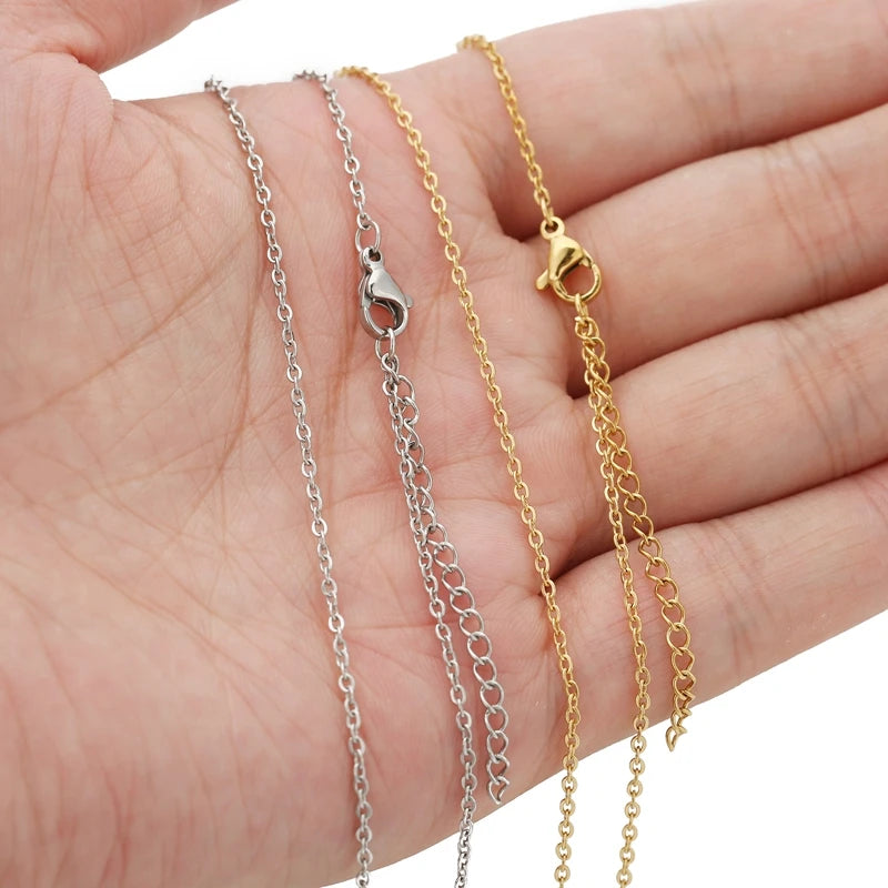 10pcs Cable Link Chains with Lobster claw clasp