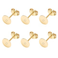 50pcs/Bag 925 Silver Stainless Steel Earring Studs Blank Post Base Pins With Earring Plug Findings Ear Back For Jewelry Making