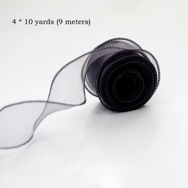 Colorful 10 Yard Roll Organza Ribbon