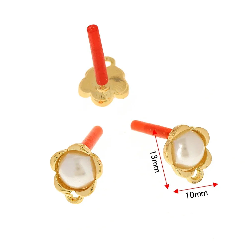 10pcs/set Stainless Steel Earring Connectors/Backings