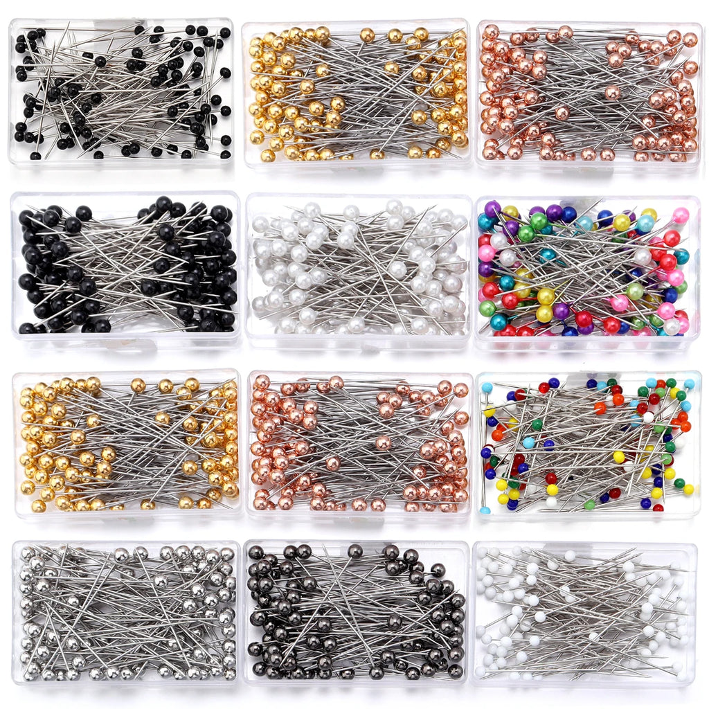 100Pcs Pearl Colored Ball Head Pins