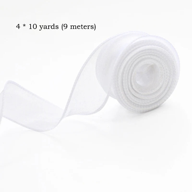 Colorful 10 Yard Roll Organza Ribbon
