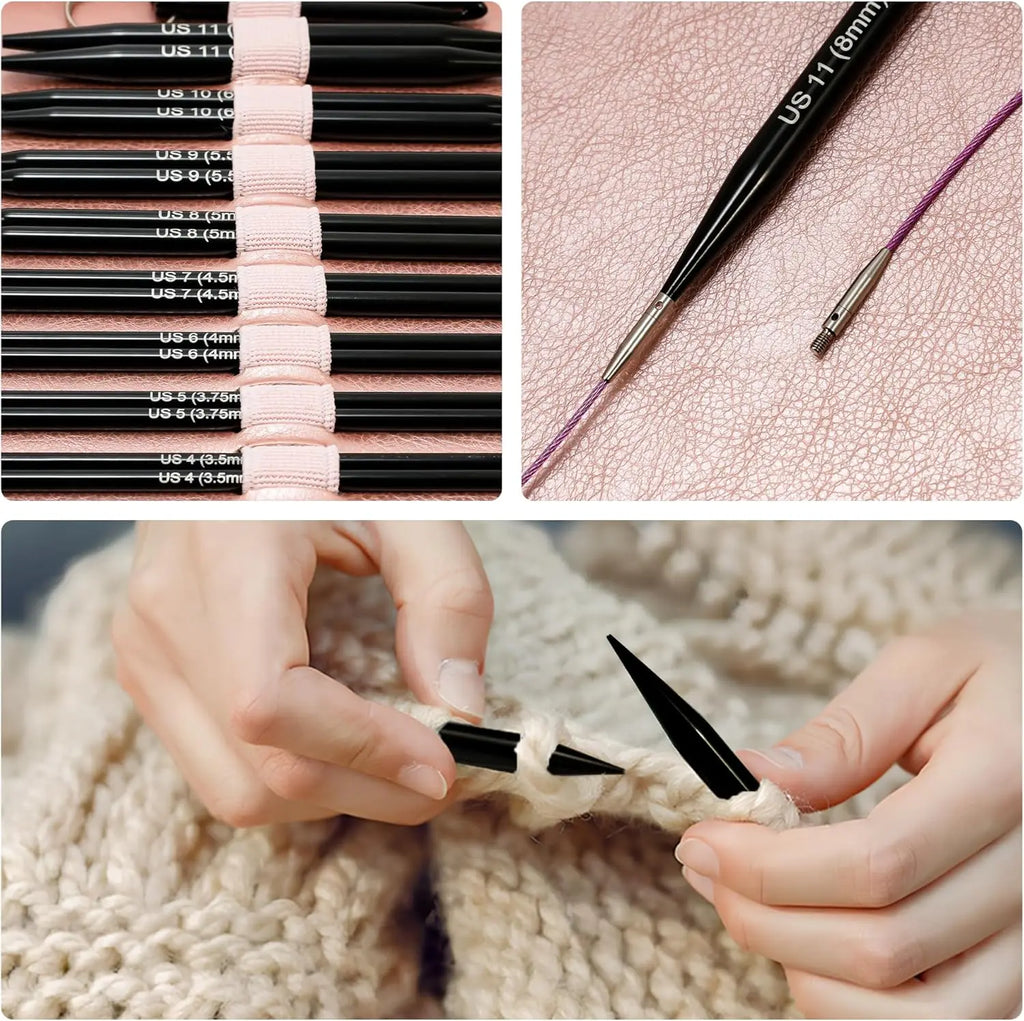 Interchangeable Circular Knitting Needles Set