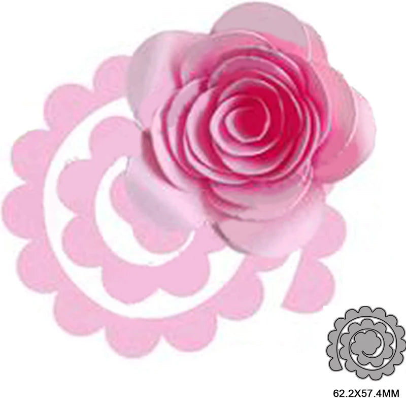 3D Spiral Flower Cutting Dies