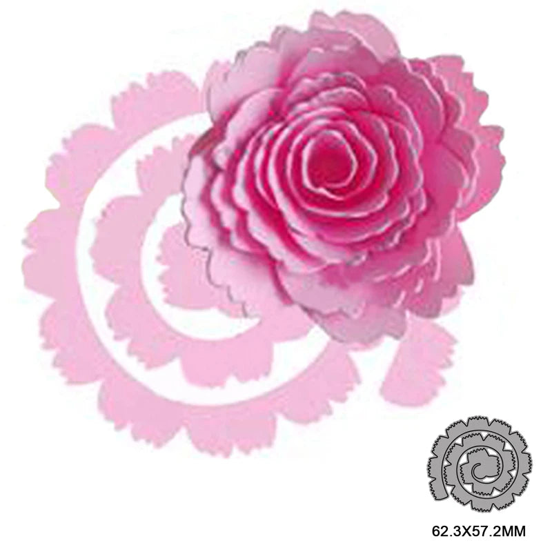 3D Spiral Flower Cutting Dies