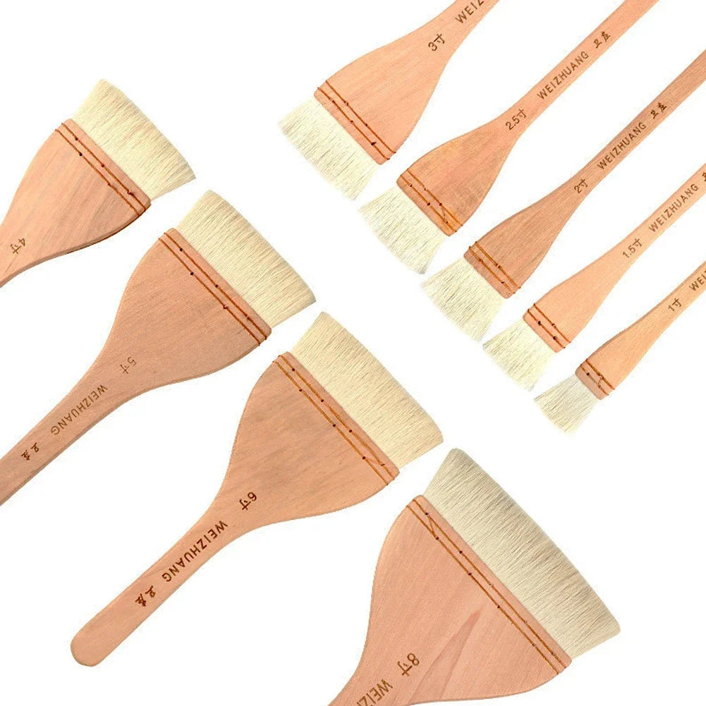 Wooden Handle Goat Hair Paint Brush