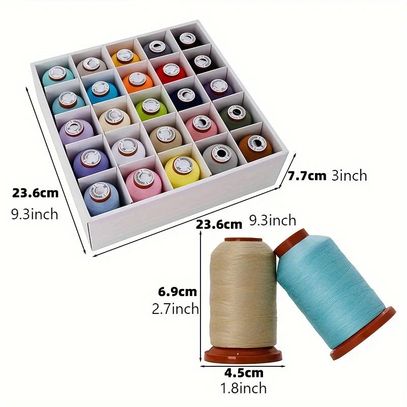 Sewing Thread Kit, 25 Colors 1100 Yards Per Spool