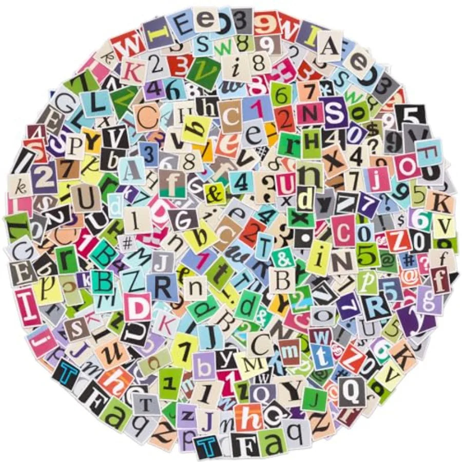 400Pcs Alphabet/Number Stickers