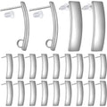 30pcs Flat Blank Earring Posts with Loop