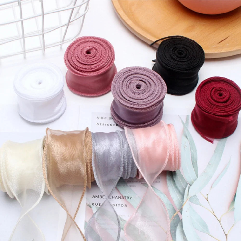 Colorful 10 Yard Roll Organza Ribbon