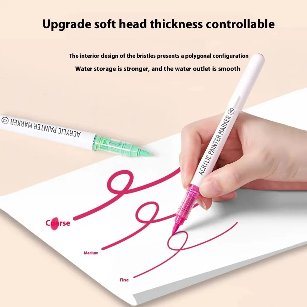 Brush Tip Acrylic Marker Set
