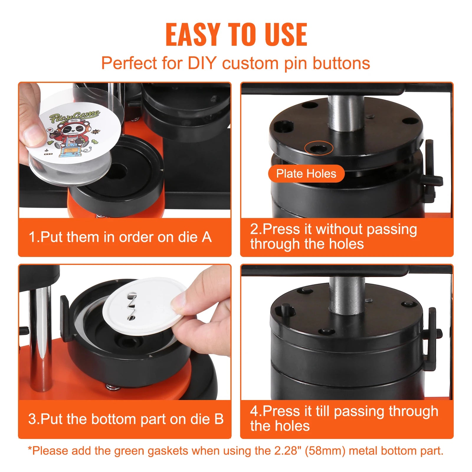 SucceBuy Button Maker Machine with Parts