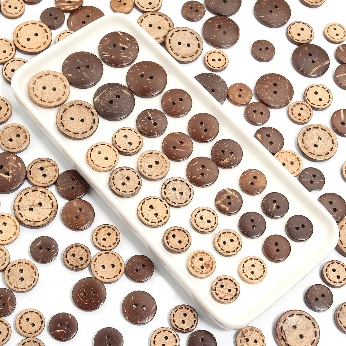 Natural Color Coconut Buttons