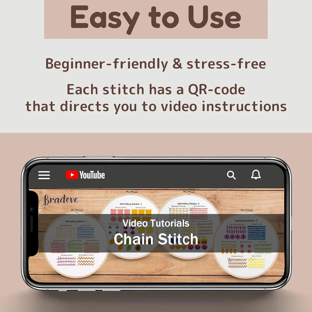 Classic Embroidery Stitches Practice Kit