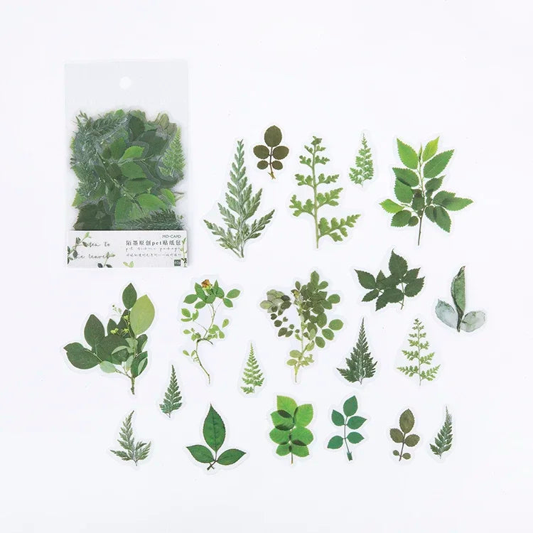 40pcs Transparent Flower Stickers