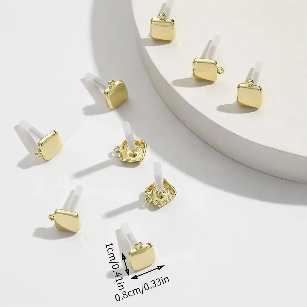 10pcs/set Stainless Steel Earring Connectors/Backings