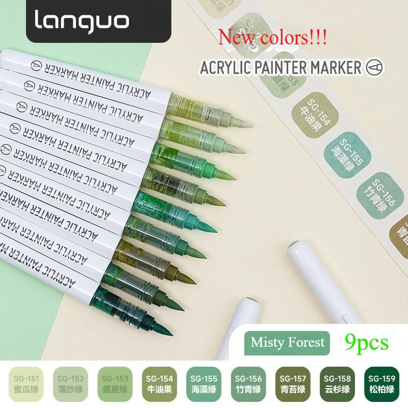 Brush Tip Acrylic Marker Set