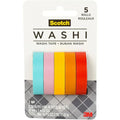 5 Rolls Colored Washi Tape
