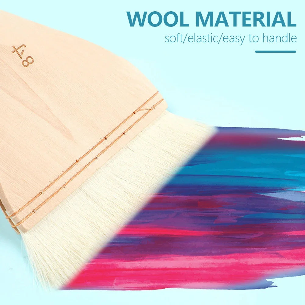Wooden Handle Goat Hair Paint Brush