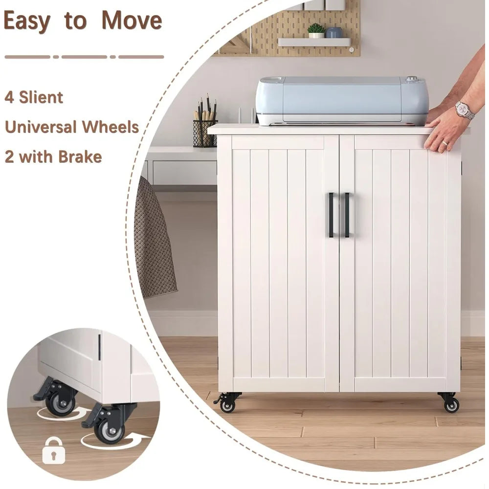 Craft Storage Cart with Drawers & Wheels