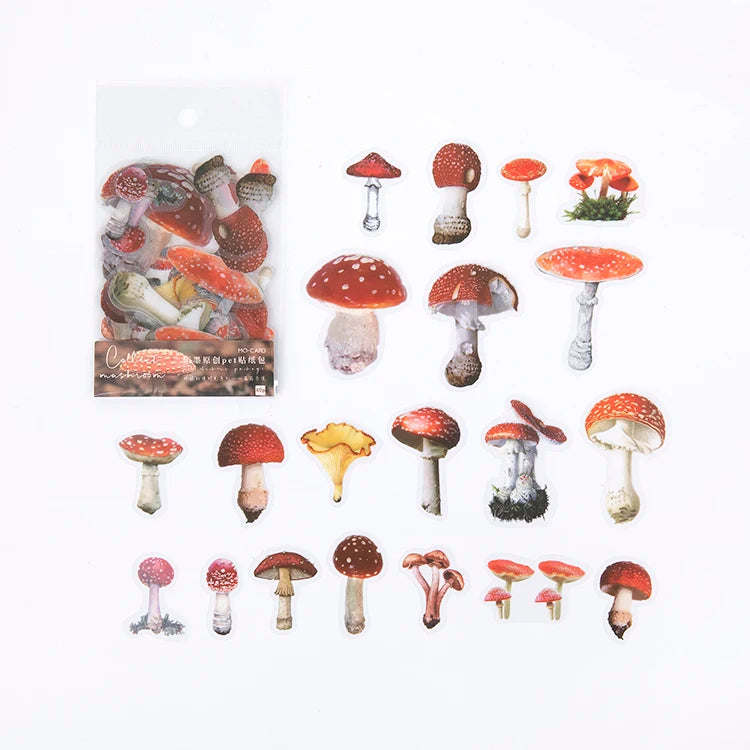40pcs Transparent Flower Stickers