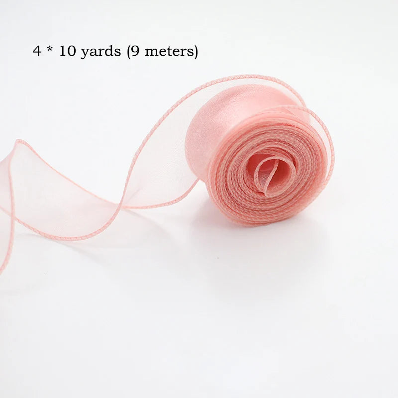 Colorful 10 Yard Roll Organza Ribbon
