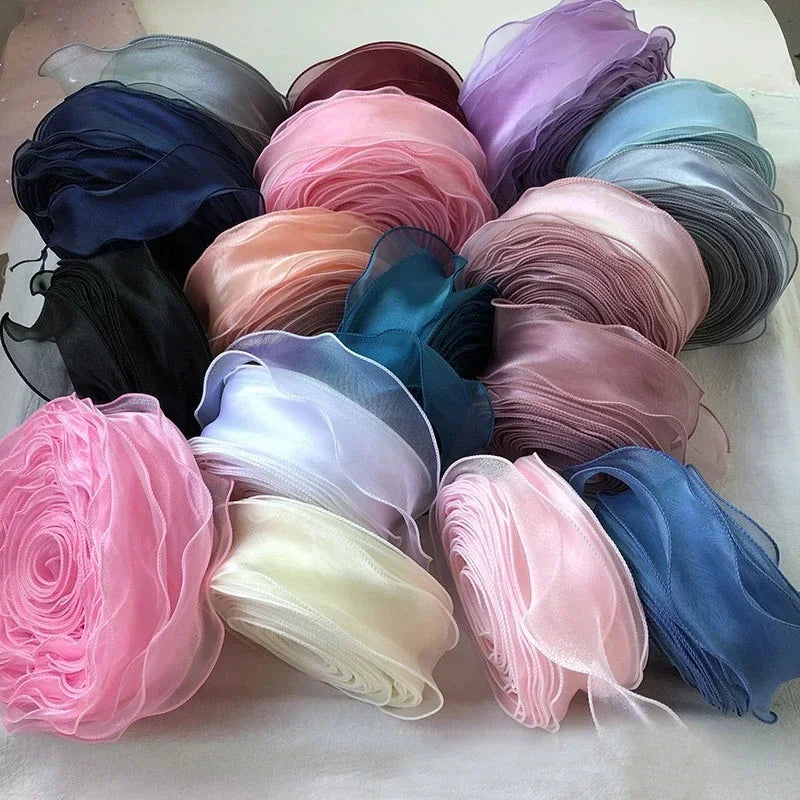 5M Organza Ribbon Wavy Edge