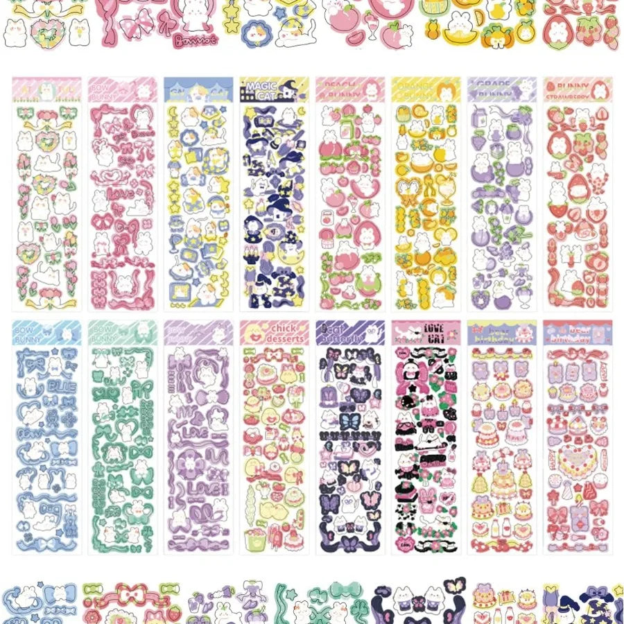 16 Sheets Colorful Animal Stickers