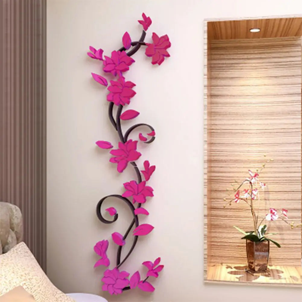 3D Wall Stickers Flower Vine