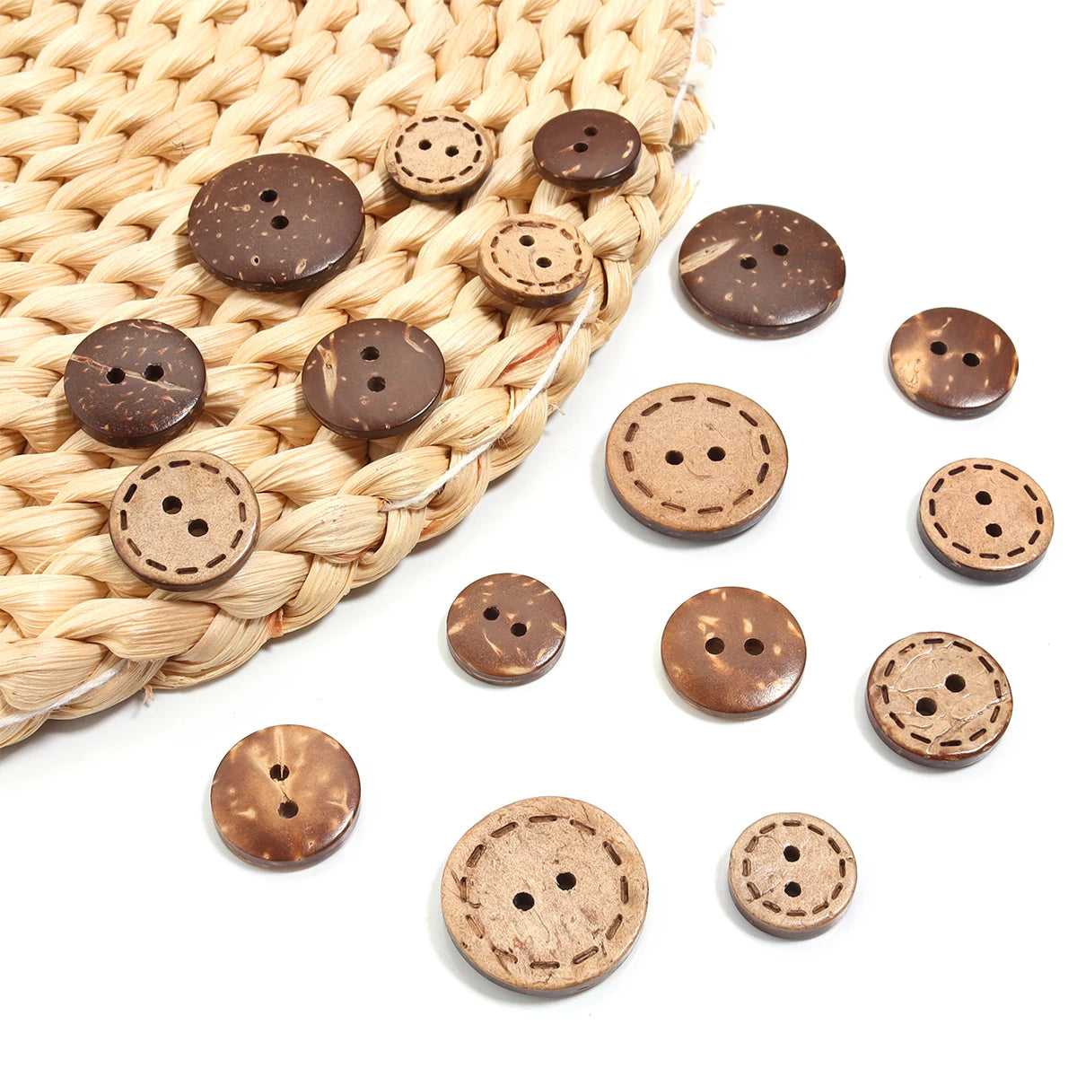 Natural Color Coconut Buttons