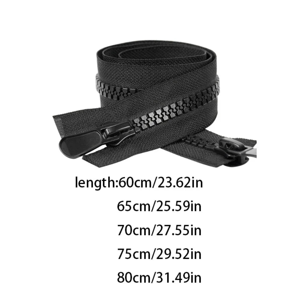 2pcs 60cm-80cm Double Tail Zipper