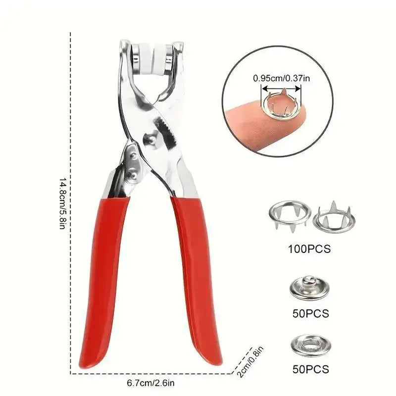Metal Snap Button Fastener Kit