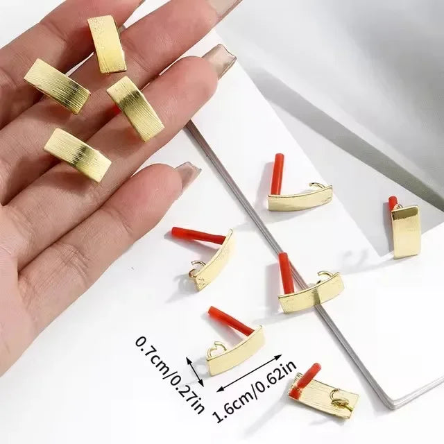 10pcs/set Stainless Steel Earring Connectors/Backings