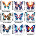 Colorful Butterfly Themed Iron-On Decals