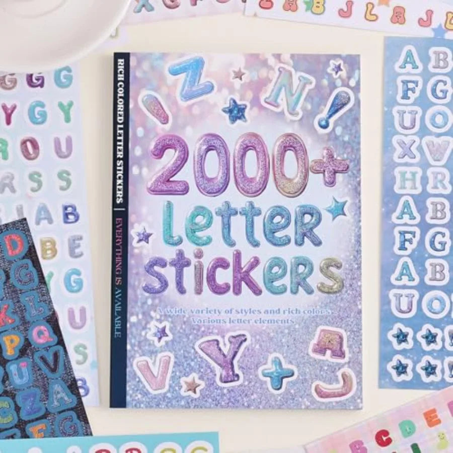 2000+ Pcs Colorful Alphabet Sticker for Journaling