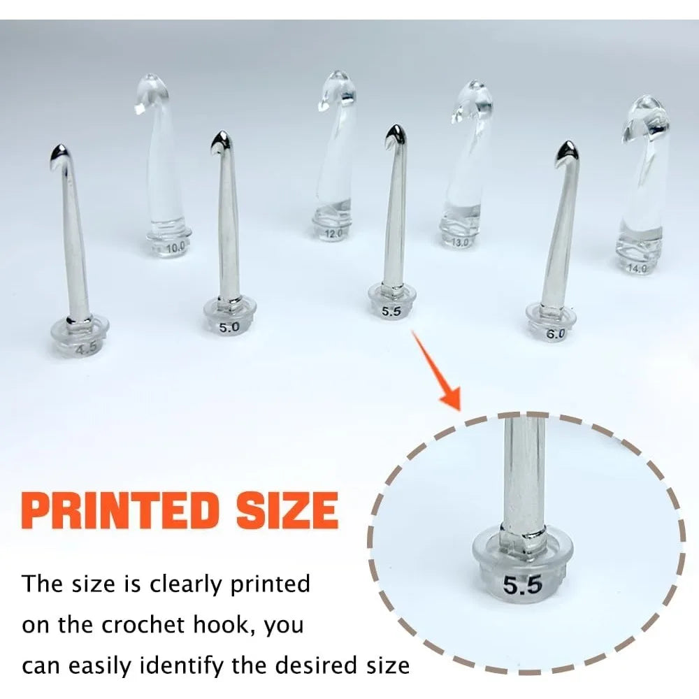 Crochet Hook Set with Digital Counter & Light