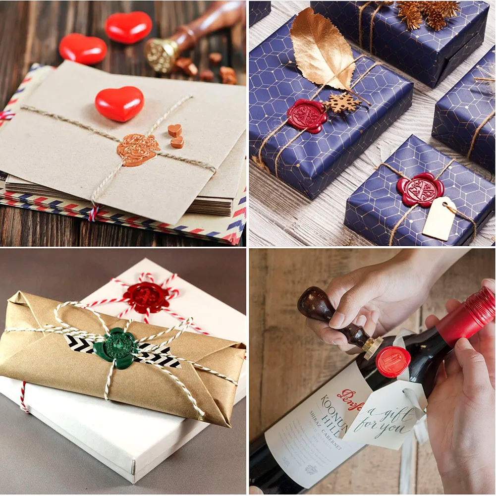 230PCS Assorted Colors Wax Beads with Melting Spoon and Candle