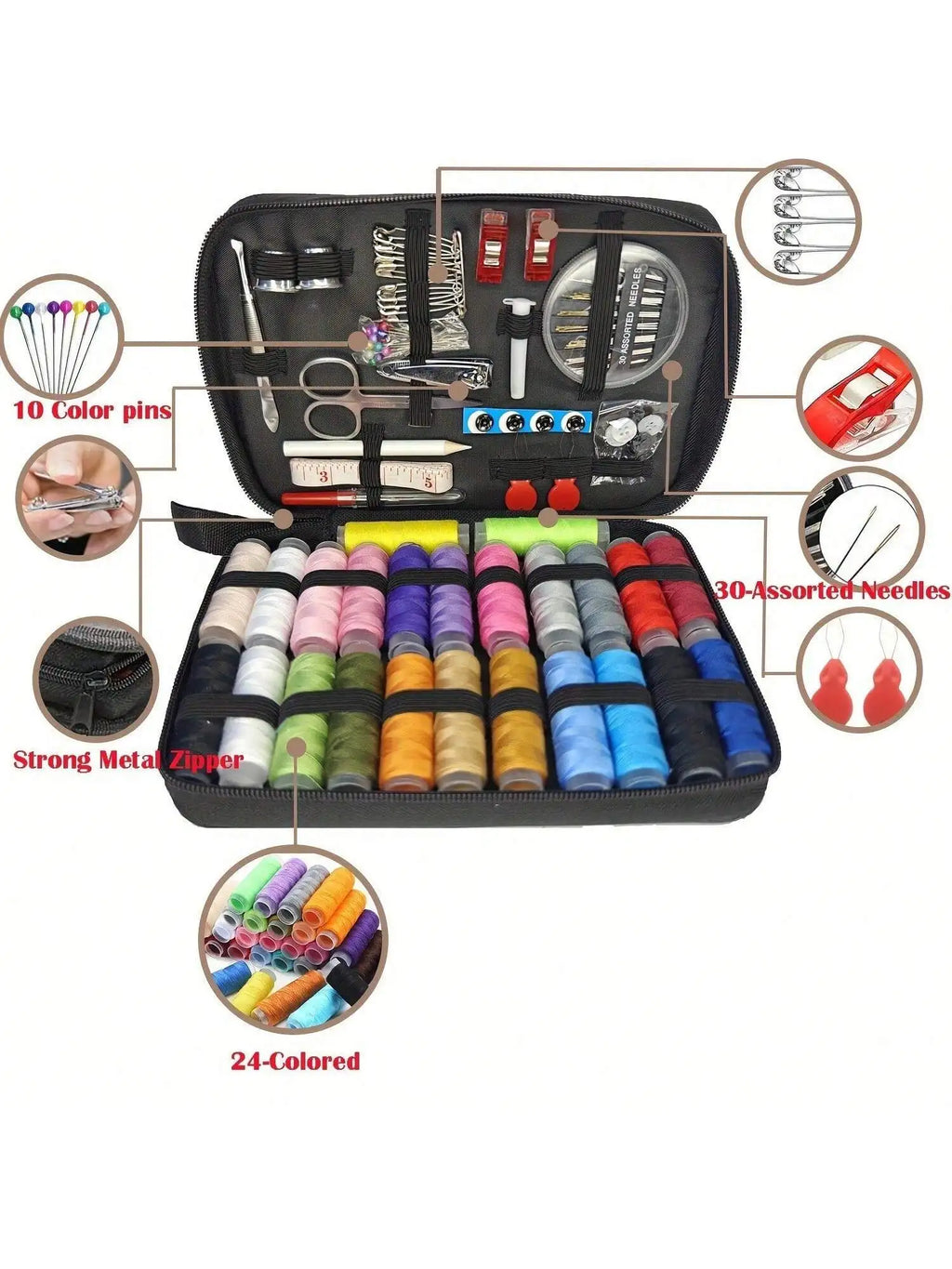 Large Portable Sewing Kit