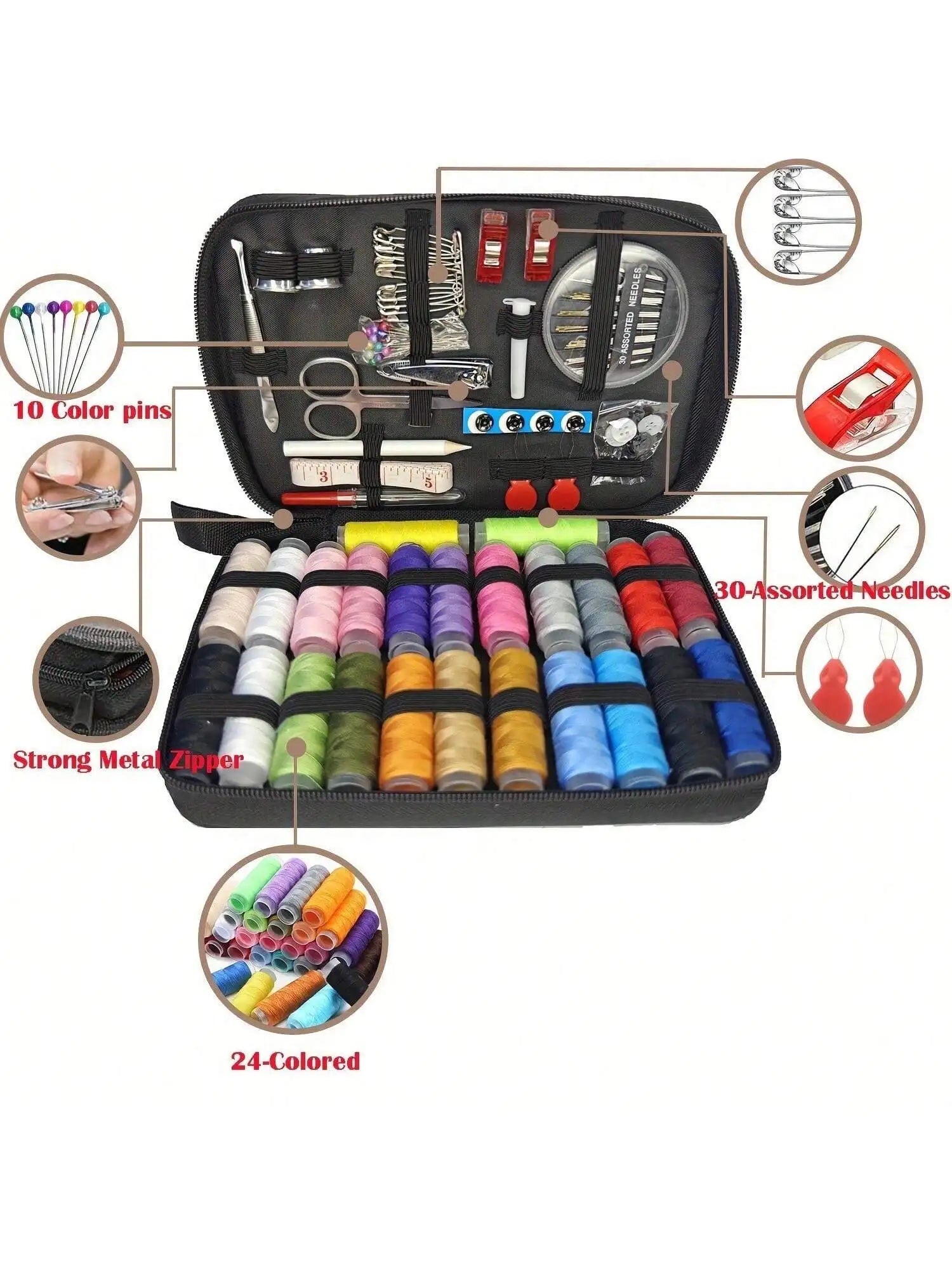 Large Portable Sewing Kit