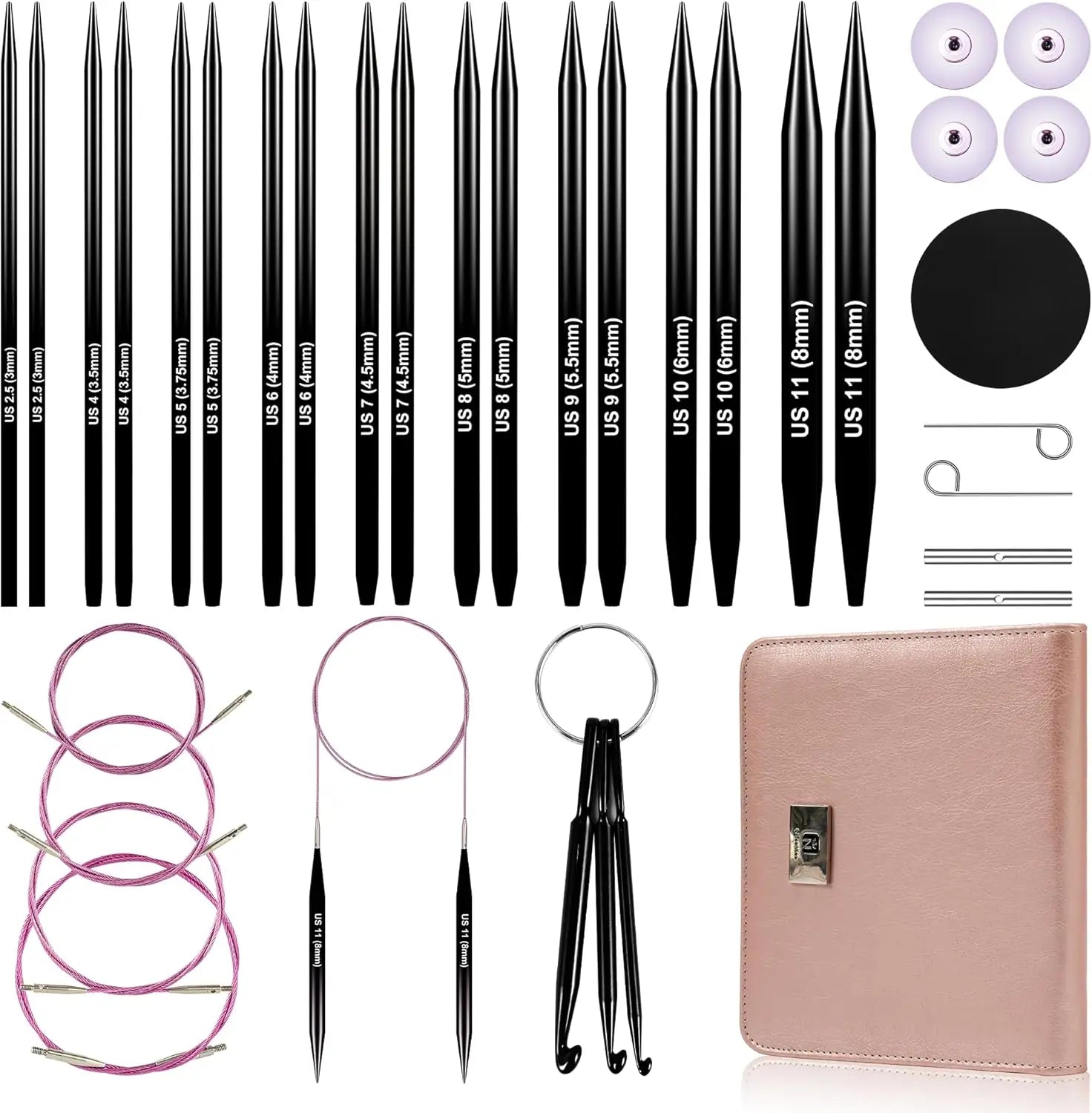 Interchangeable Circular Knitting Needles Set