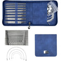 Interchangeable Knitting Needle Set With Storage Pouch