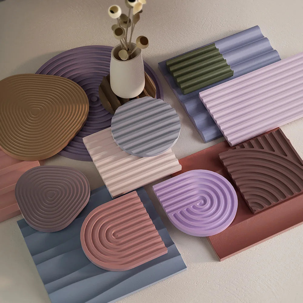 Modern Coaster Silicone Molds for Resin or Plaster